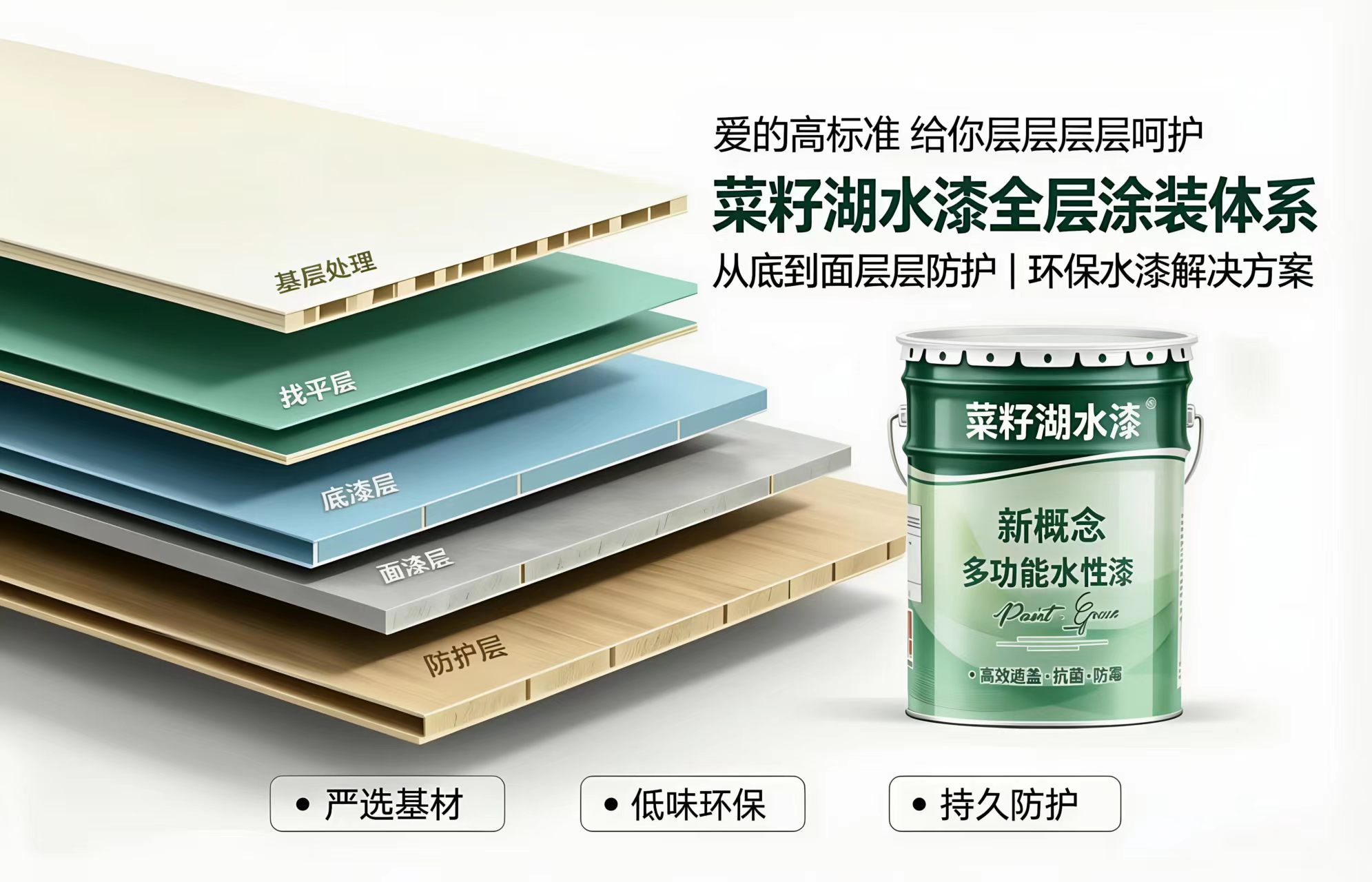 菜籽湖水漆全层涂装体系